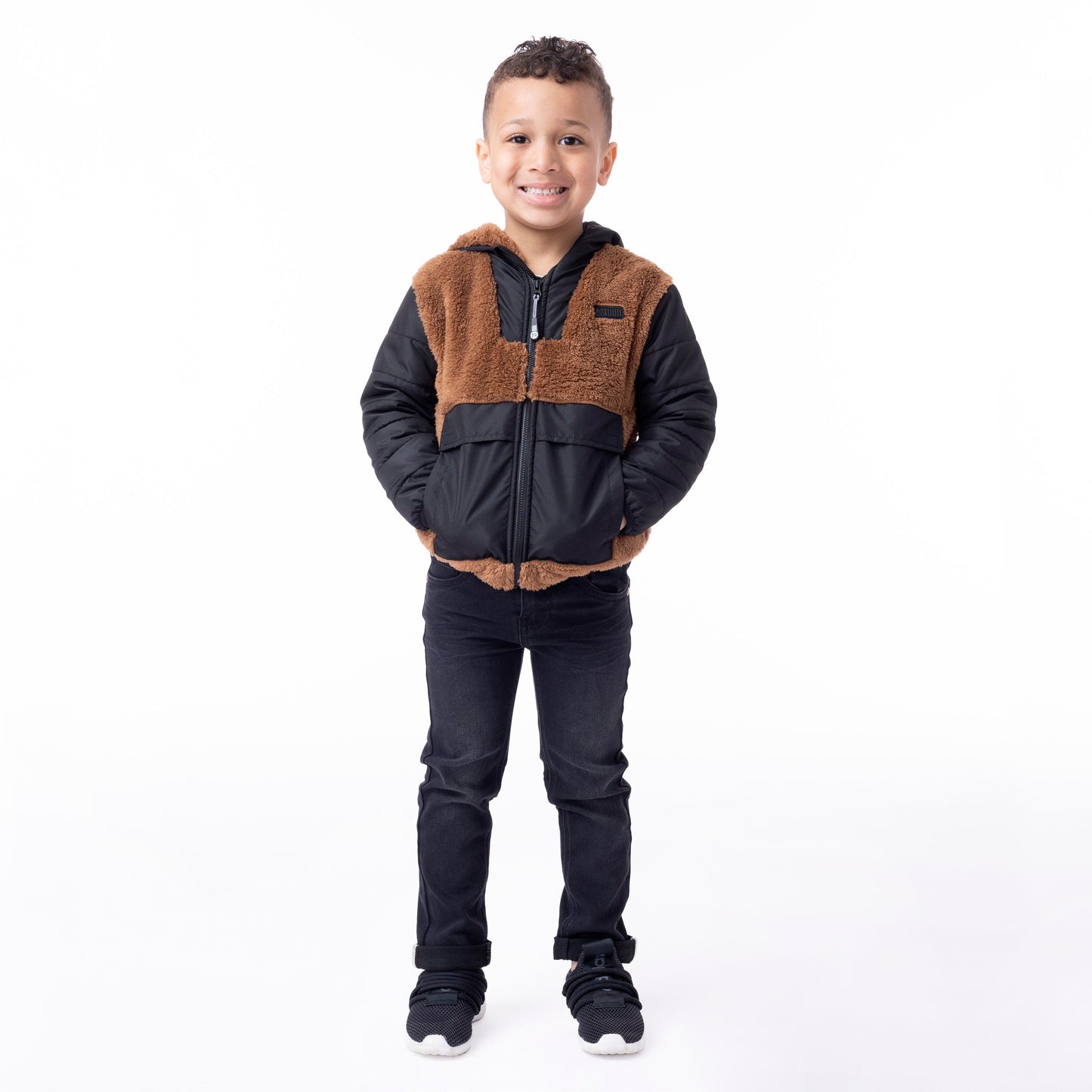 Veste à capuchon Garçons Taupe