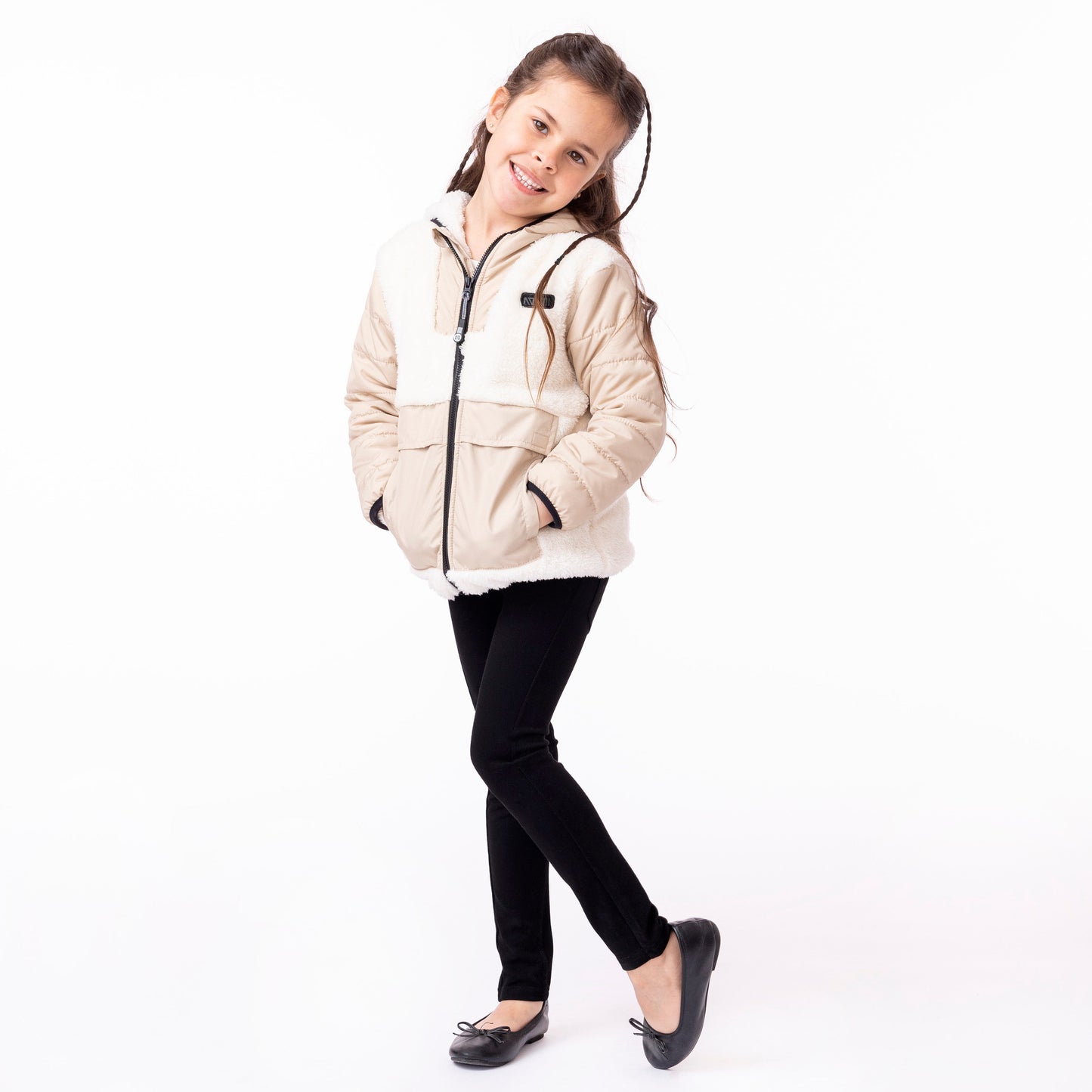 Veste à capuchon Filles Beige
