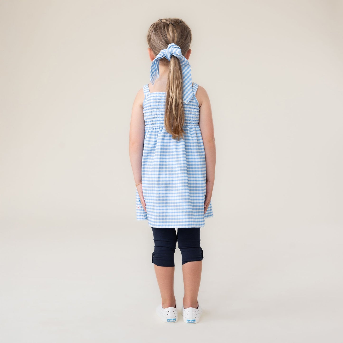 Girls' 3/4 Navy Leggings