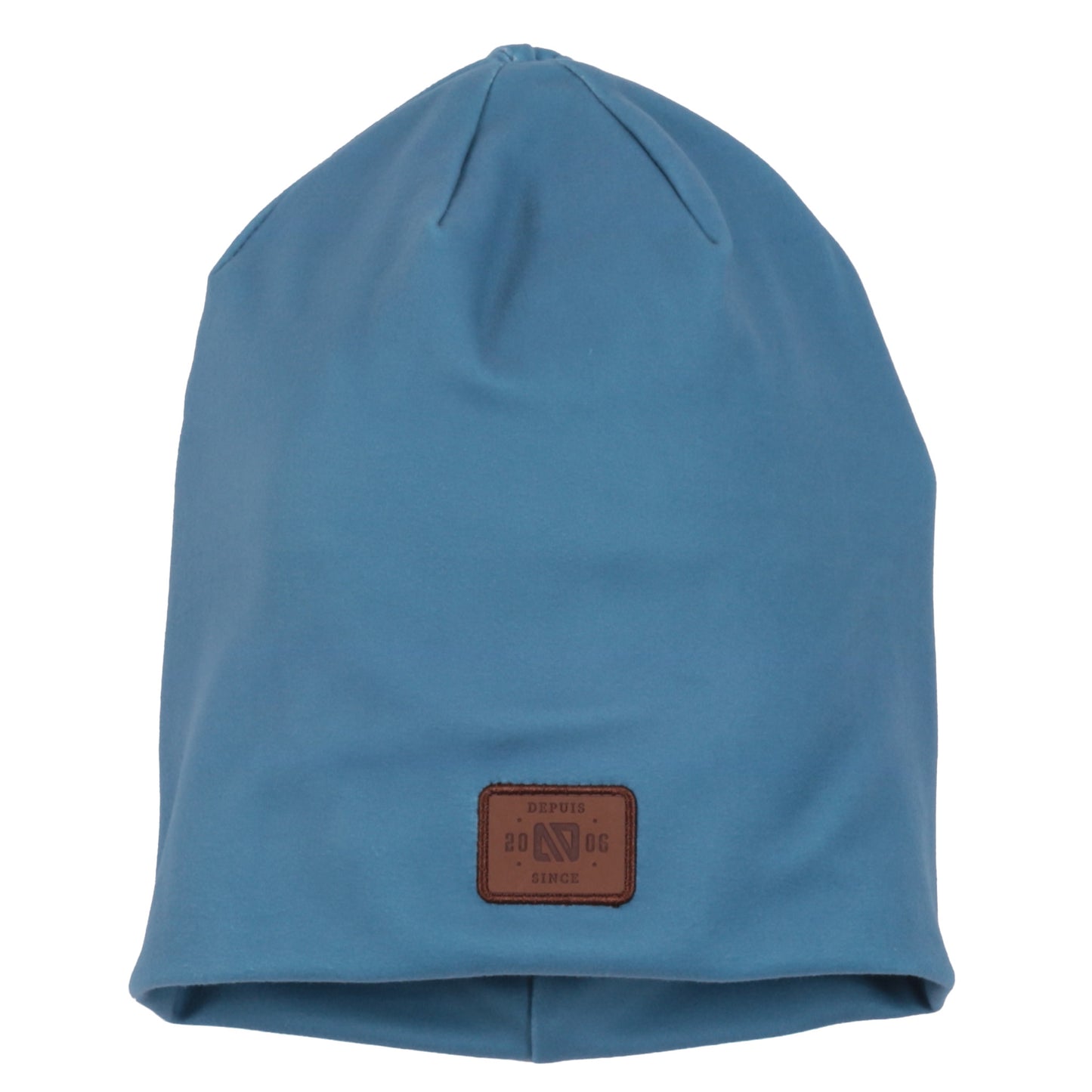 Tuque en jersey brossé doublée Bleue