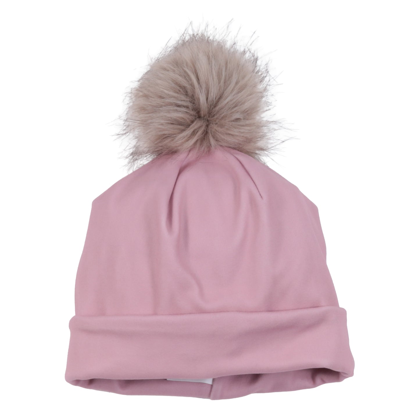 Tuque en jersey brossé doublée Rose