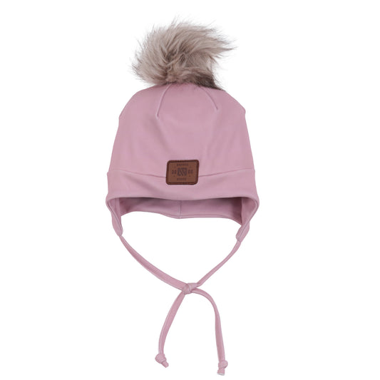 Tuque en jersey brossé doublée Rose Bébé