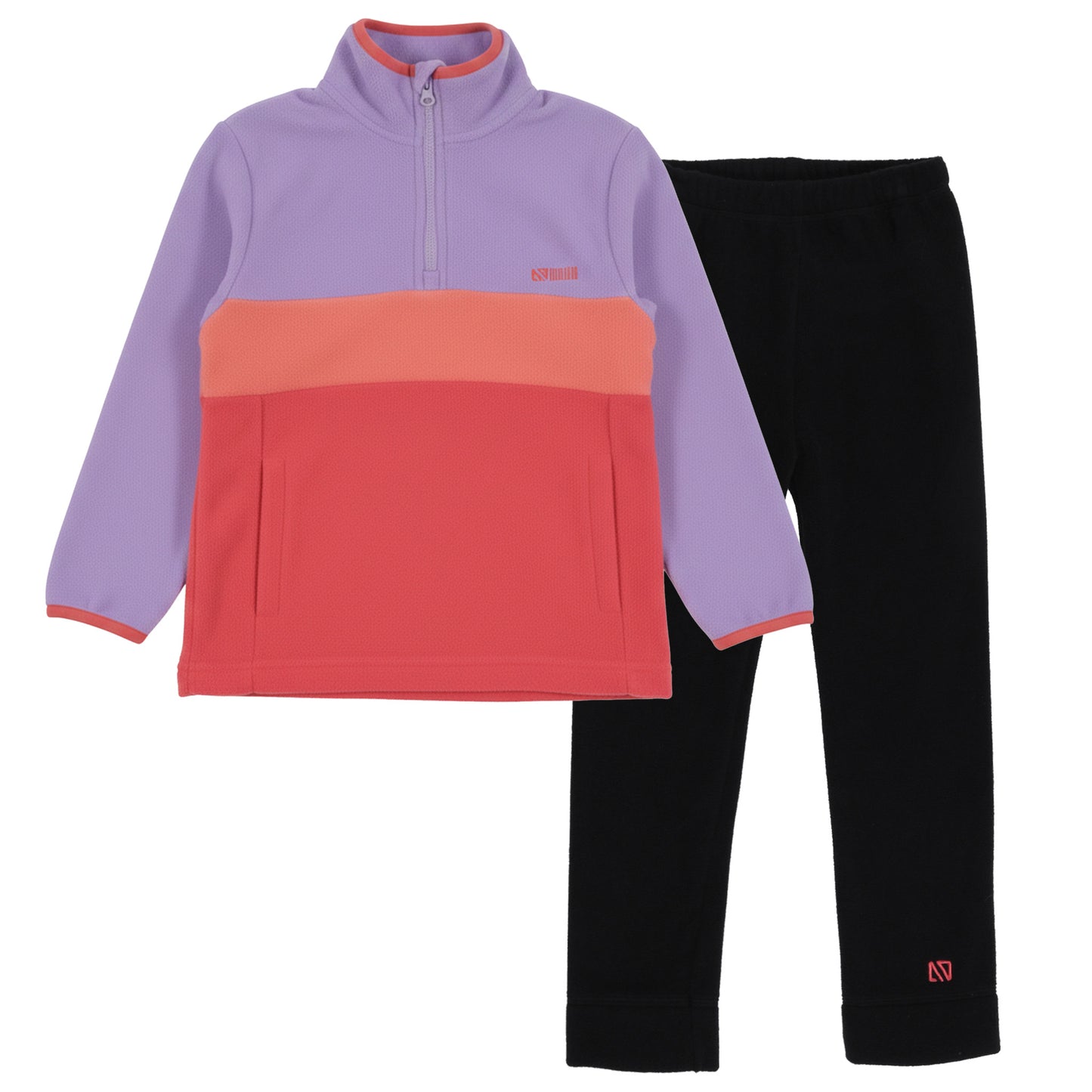 Couche de base deux pièces en micropolaire  Filles Lilas