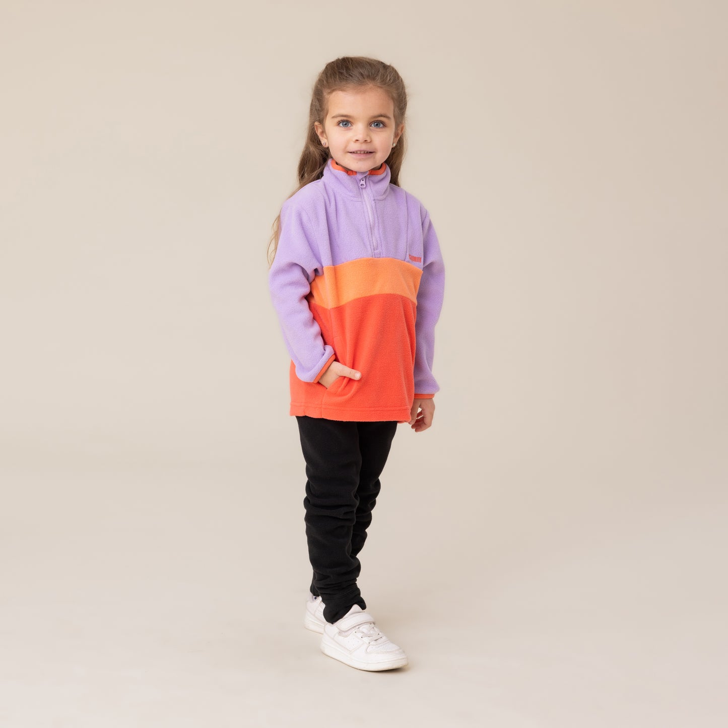 Couche de base deux pièces en micropolaire  Filles Lilas