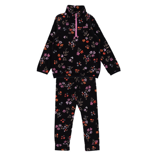 Girls' Two-Piece Microfleece Base Layer Black