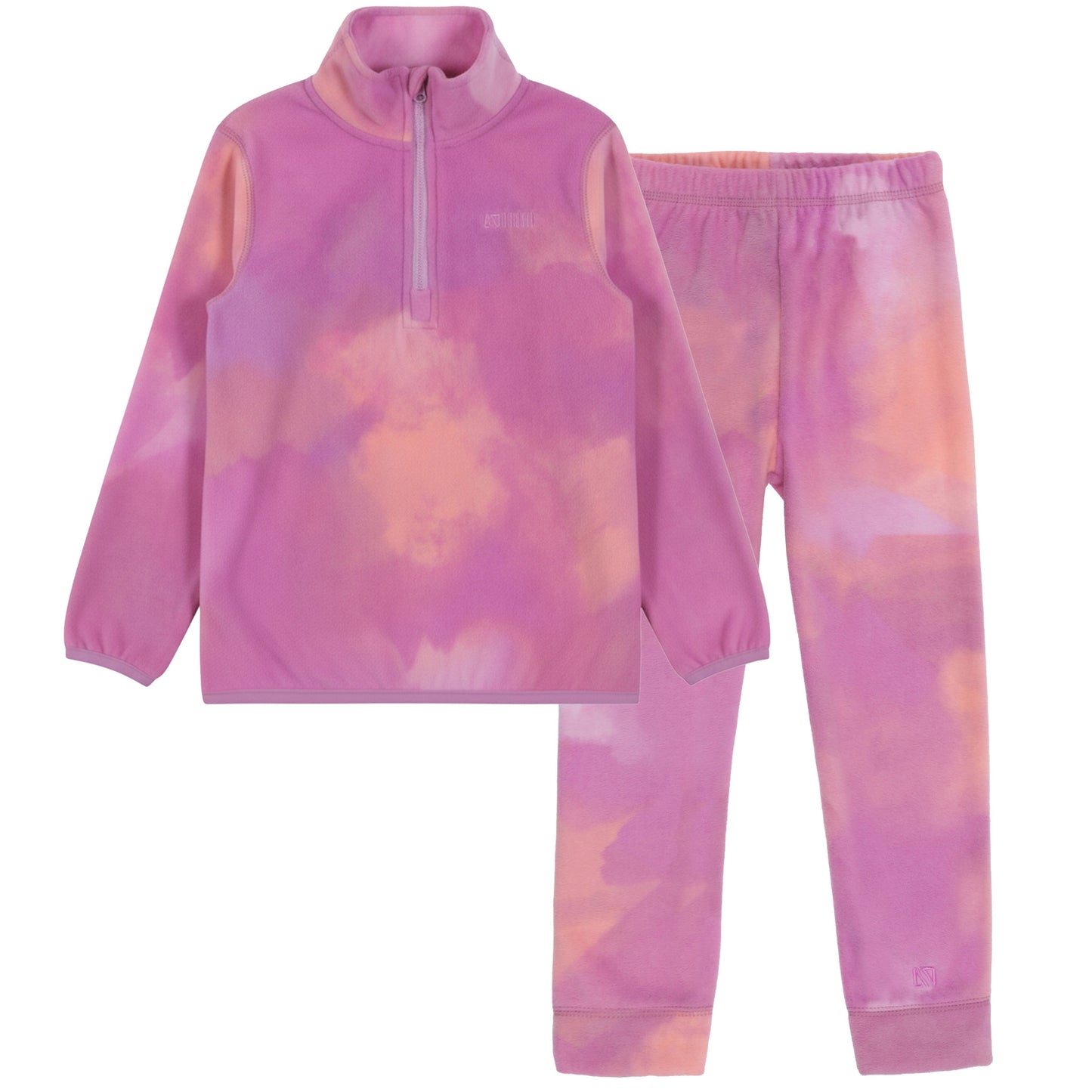 Couche de base deux pièces en micropolaire  Filles Rose