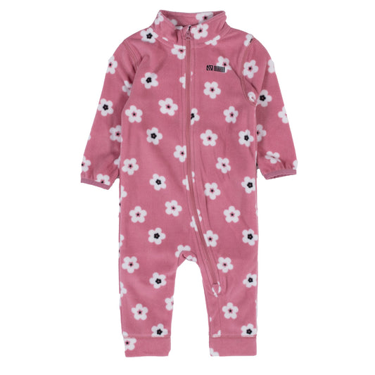 Girls' Microfleece One-Piece Base Layer Pink