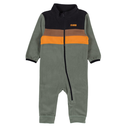 Baby Boy Green Microfleece One-Piece Base Layer