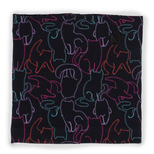 Cache-cou en jersey doublé en micropolaire  Filles Noir