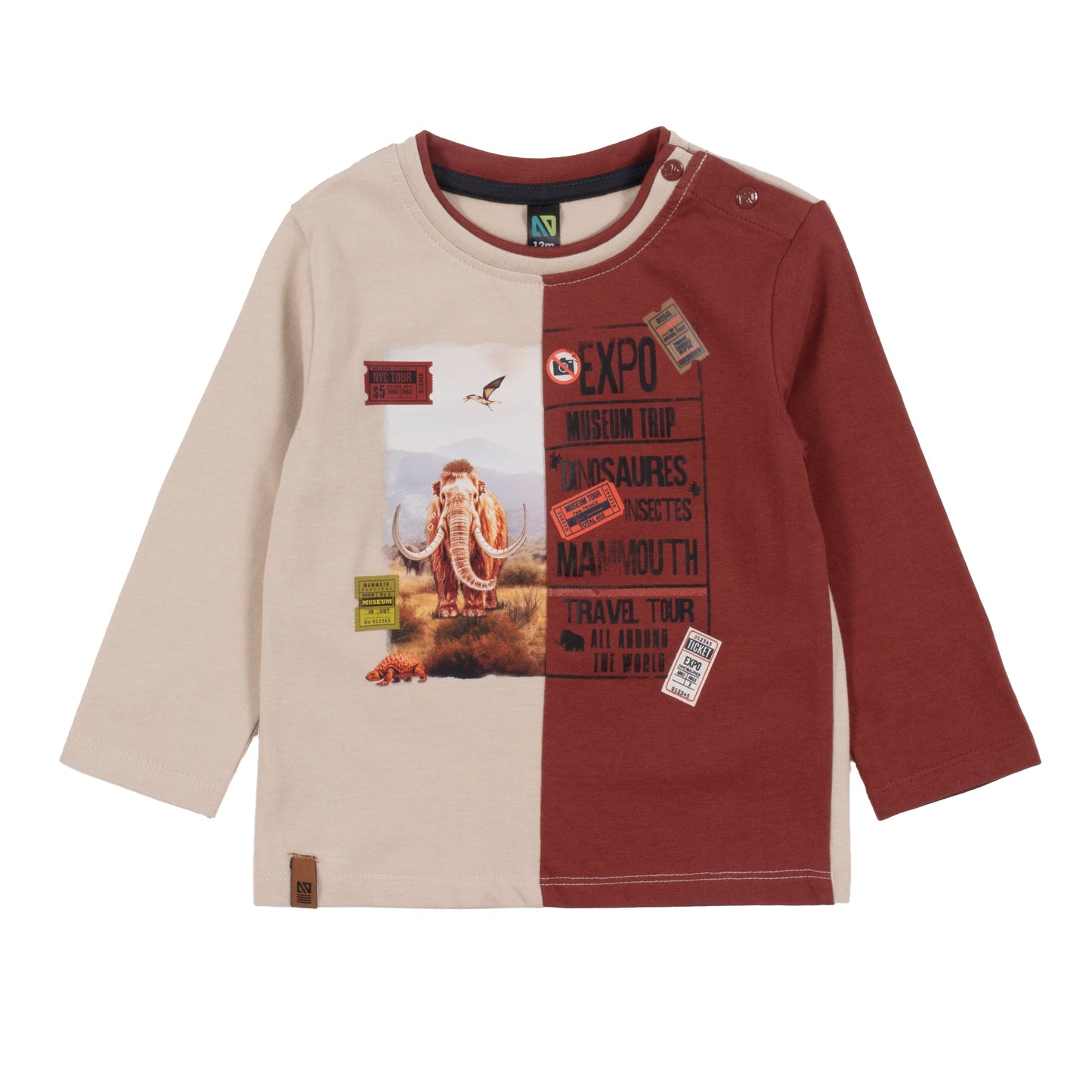 T-shirt manches longues  Bébé Garcon Ivoire