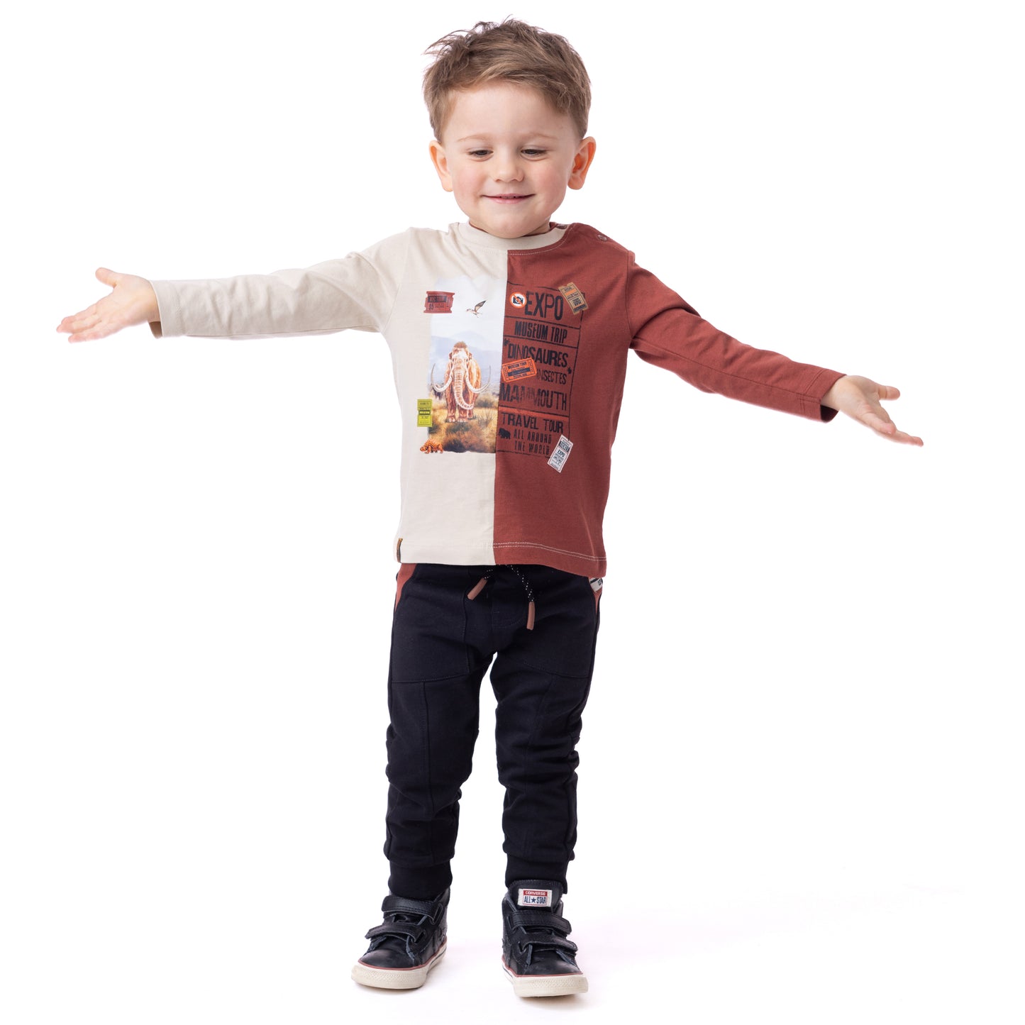 T-shirt manches longues  Bébé Garcon Ivoire