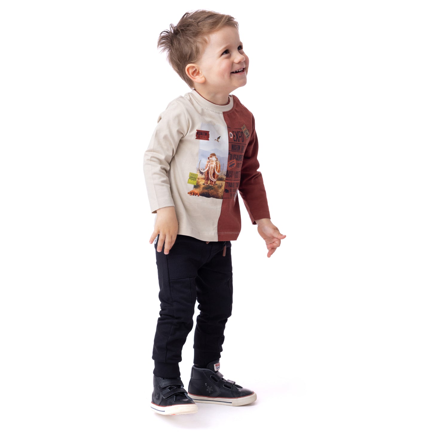 T-shirt manches longues  Bébé Garcon Ivoire