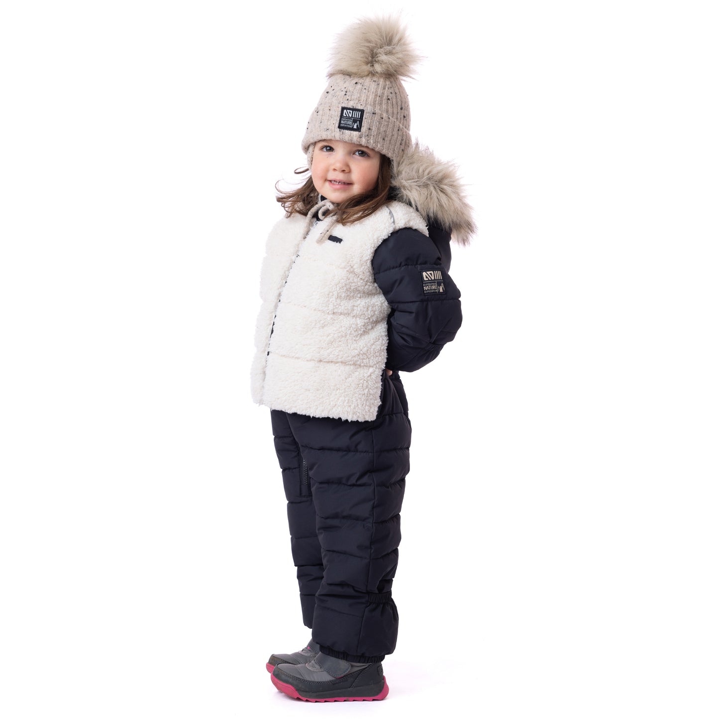 Habit de neige une-pièce bébé Sam  Unisexe Noir