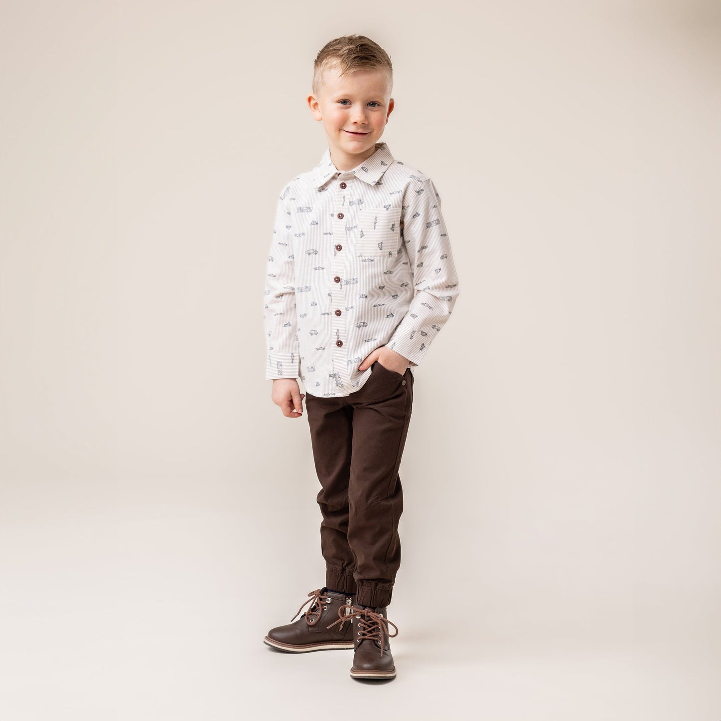 Chemise  Garçons Beige