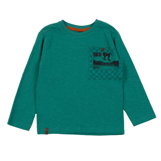 T-shirt manches longues  Garçons Menthe