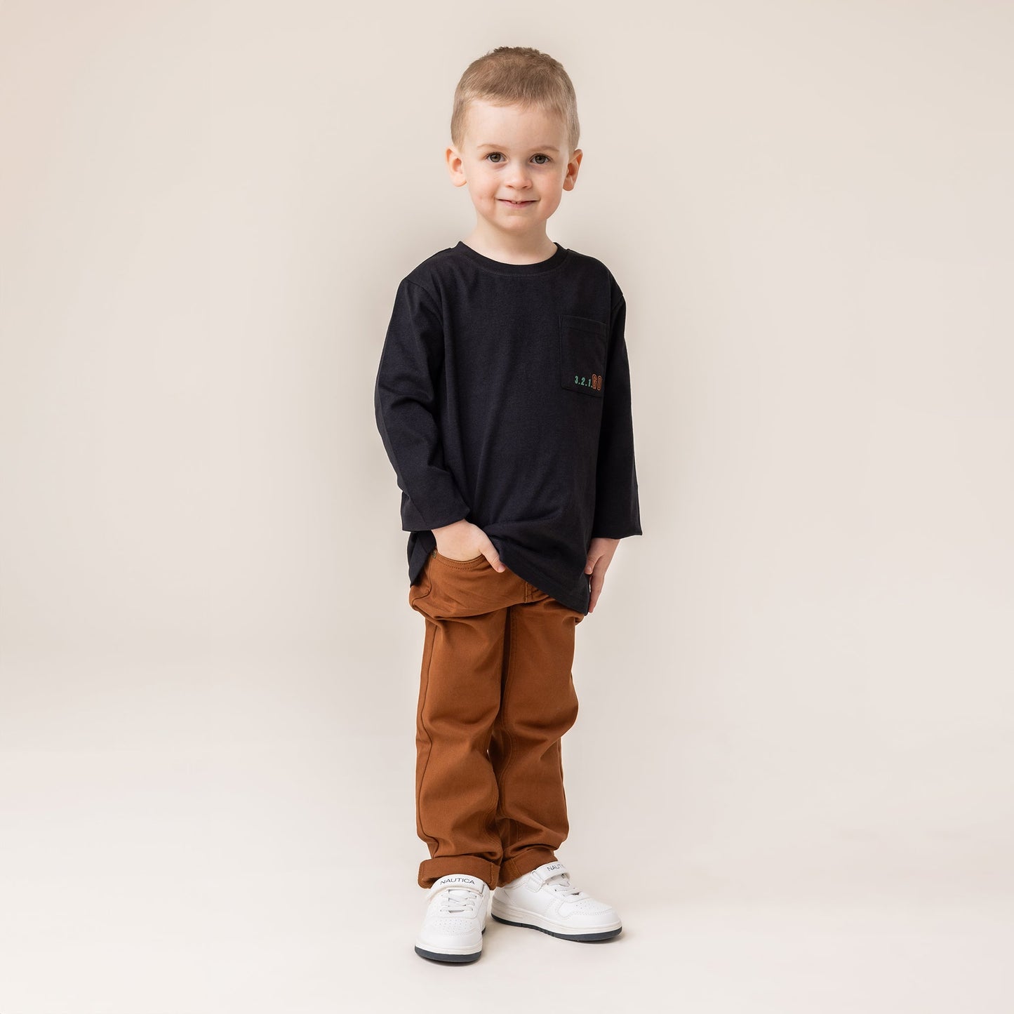 Boys' Black Long Sleeve T-Shirt