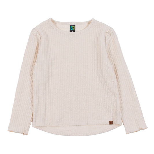 Girls' Ivory Long Sleeve T-Shirt