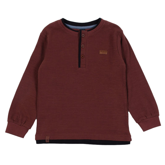 Boys' Brown Long Sleeve T-Shirt
