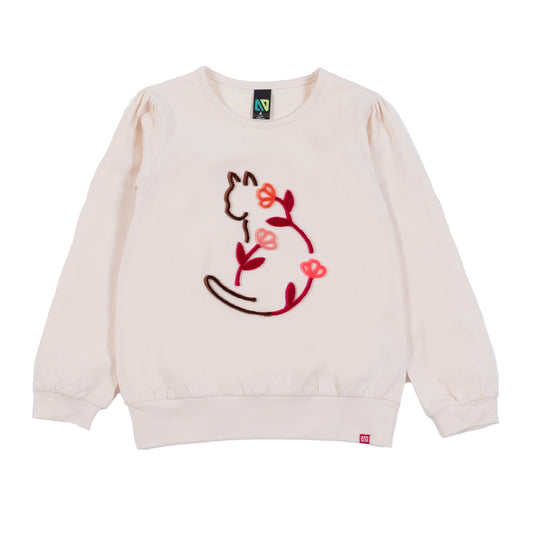Girls' Ivory Long Sleeve T-Shirt