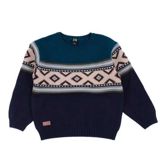Chandail en tricot  Garçons Marine