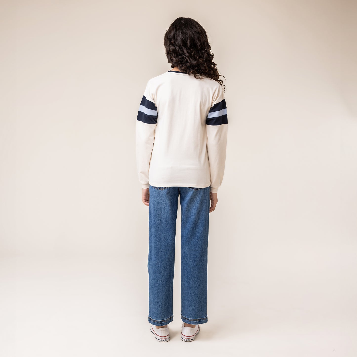 Girls' Ivory Long Sleeve T-Shirt