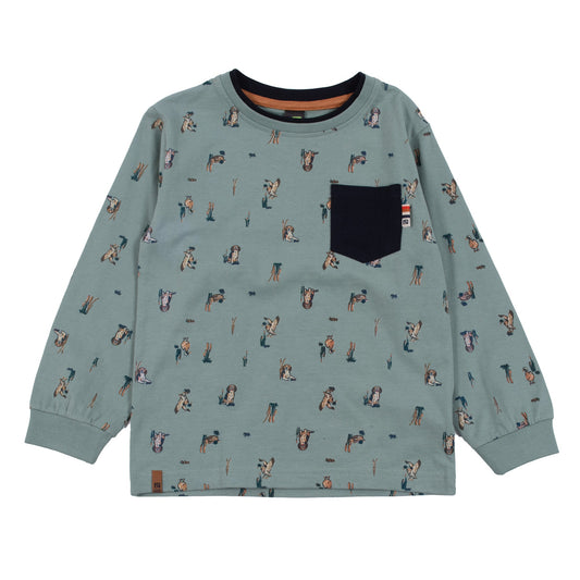 T-shirt manches longues  Garçons Vert