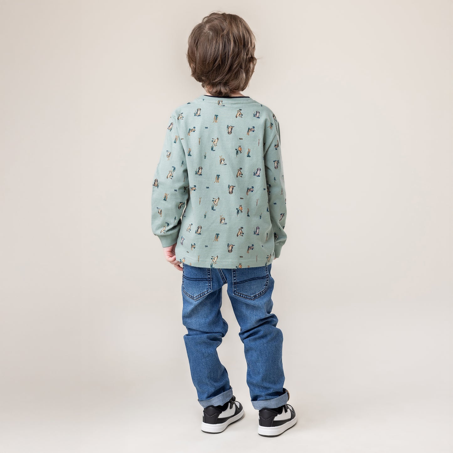 T-shirt manches longues  Garçons Vert