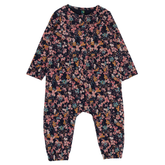Navy Baby Girl Romper