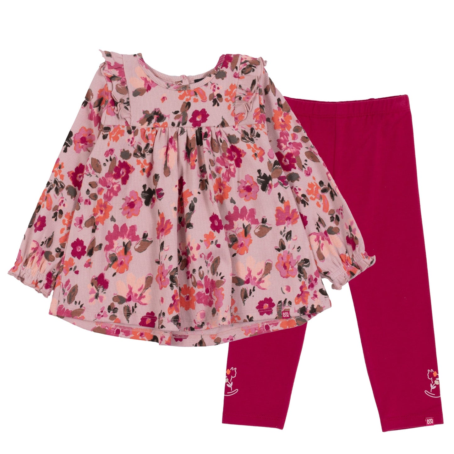Baby Girl Pale Pink Two-Piece Tunic Set