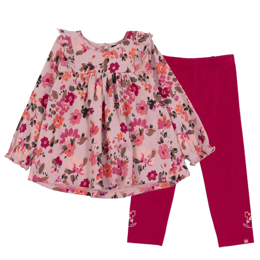 Baby Girl Pale Pink Two-Piece Tunic Set