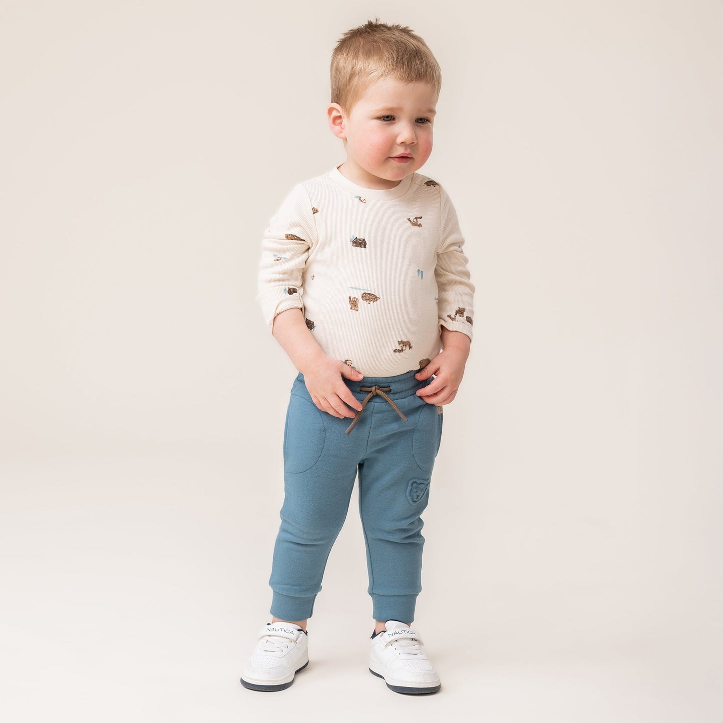 Baby Boy Ivory Reversible Bandana Diaper Cover