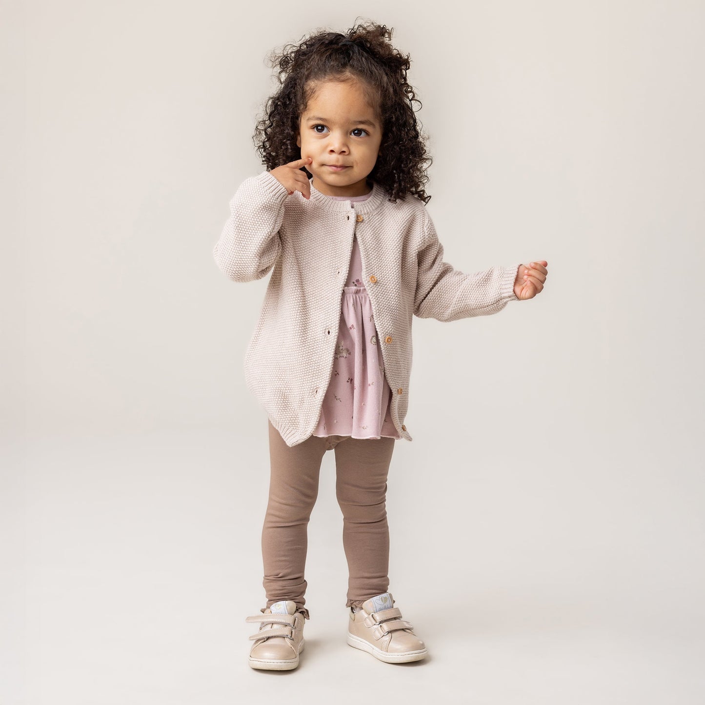 Beige Baby Girl Cardigan