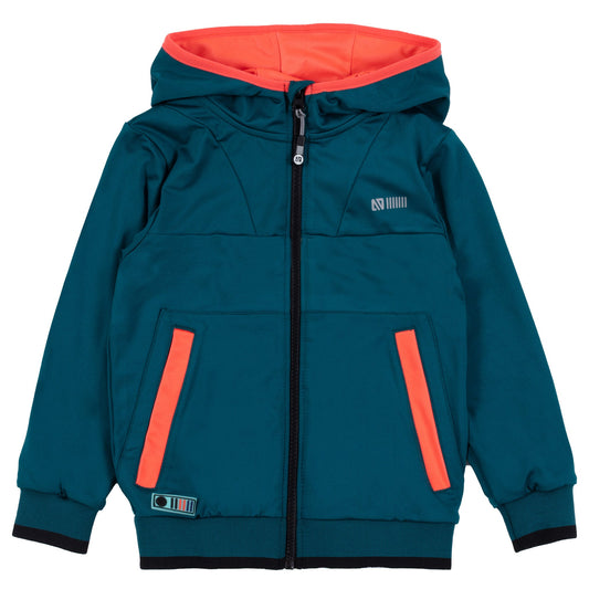 Boys Teal Athletic Hooded Jacket