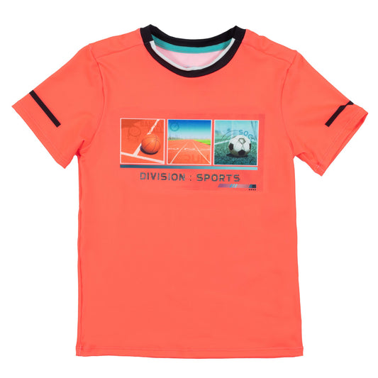 Boys Orange Athletic T-Shirt