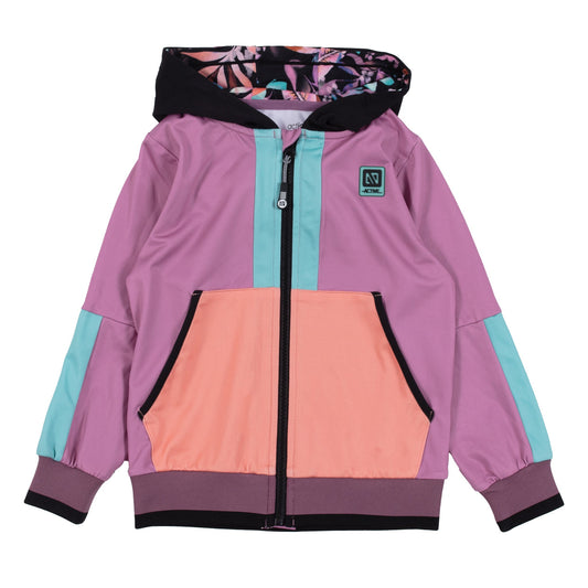 Girls' Purple Athletic Hooded Jacket