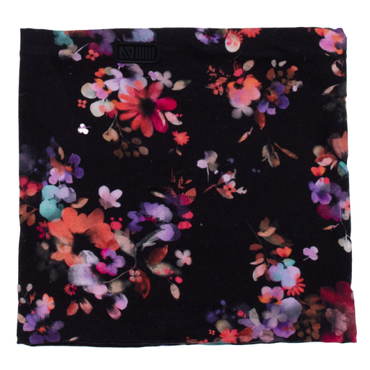 Baby Girl Black Microfleece Lined Jersey Neck Warmer