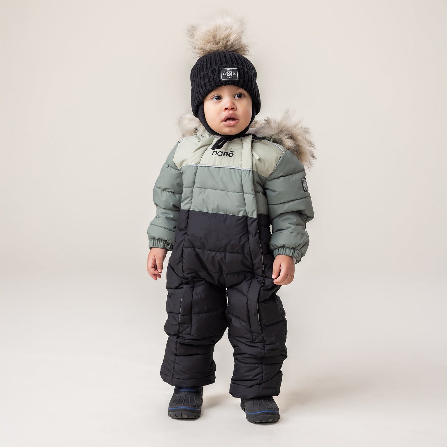 Samuel Baby Boy Green One-Piece Snowsuit