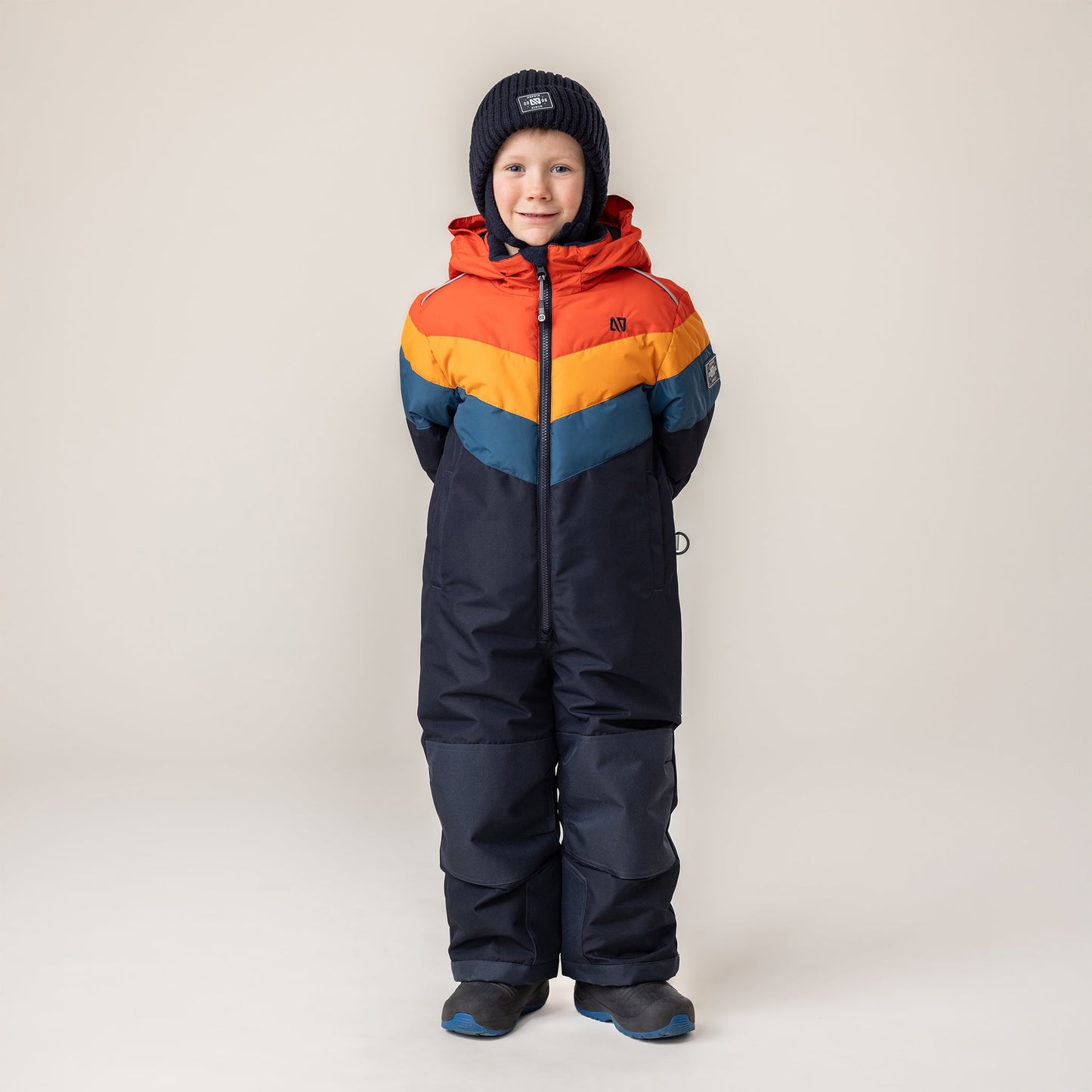 Mathéo Boys' Navy One-Piece Snowsuit