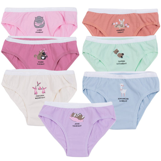 Culottes, paquet de 7  Filles Multi
