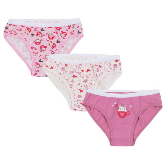 Culottes, paquet de 3  Filles Rose