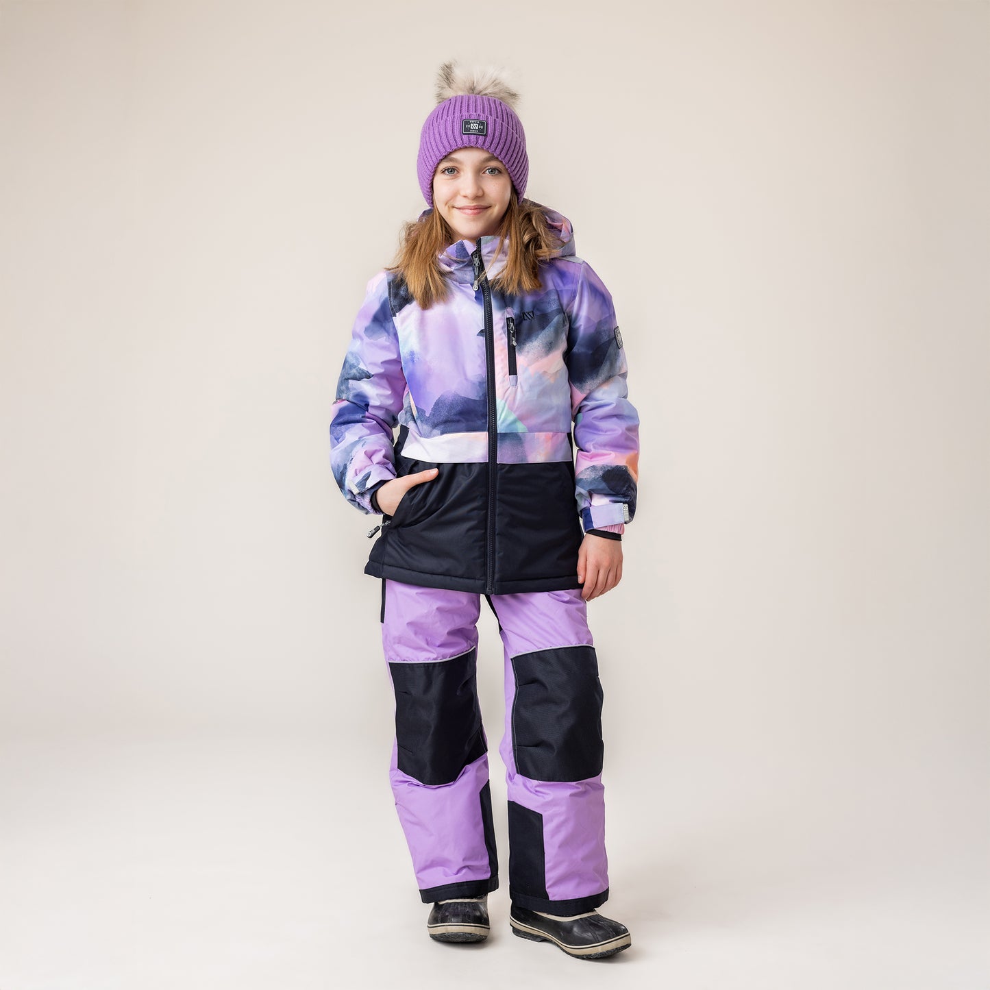 Alicia Girls Lilac Knit Hat