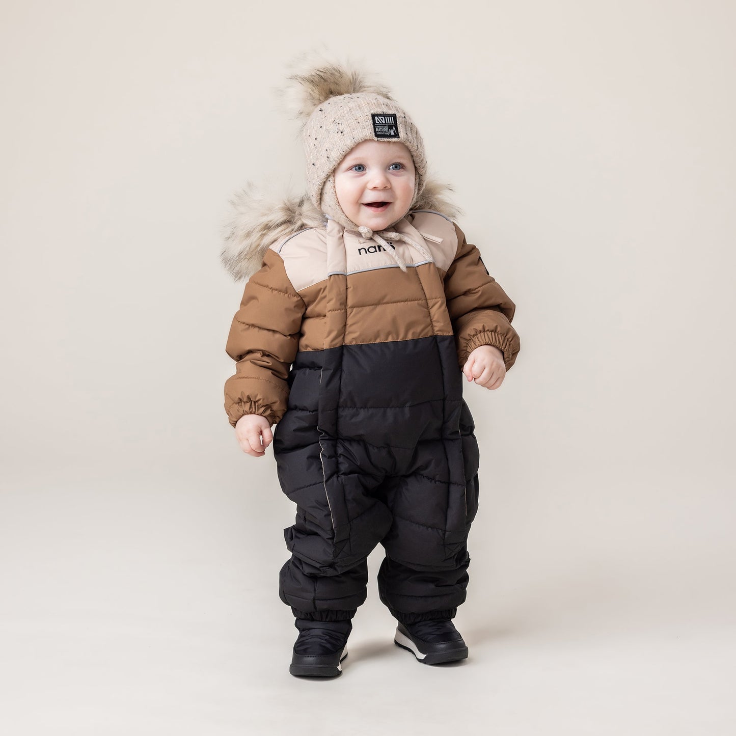 Billie Baby Girl Beige Knit Hat