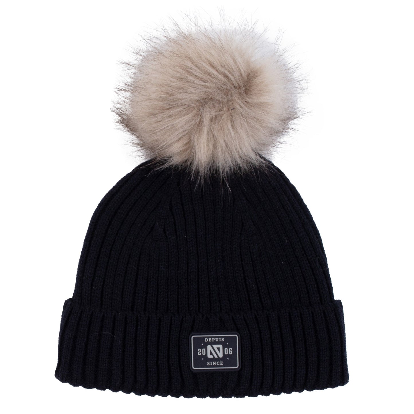 Gabrielle Girls' Black Knit Hat