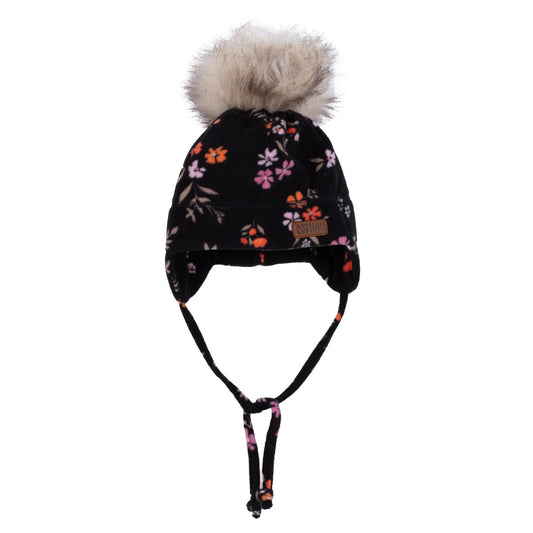Tuque en micropolaire avec oreilles  Filles Noir