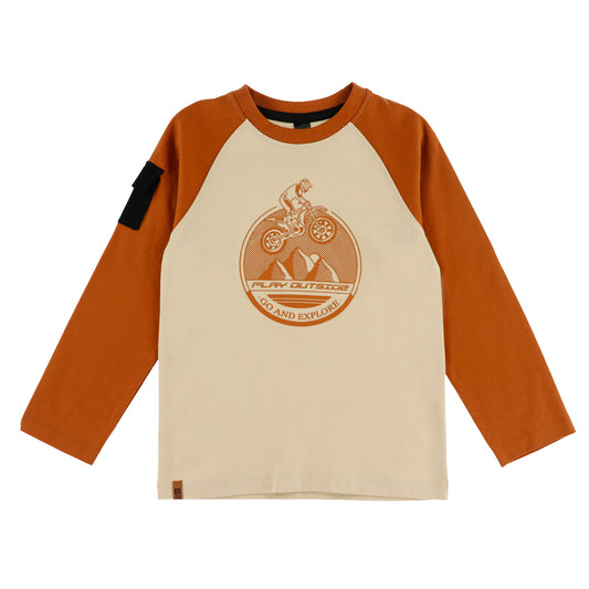 T-shirt à manches longues  Garçons Beige