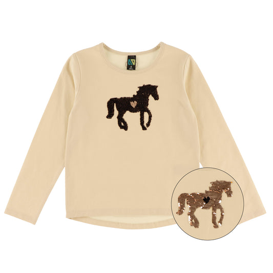 T-shirt à manches longues  Filles Ivoire