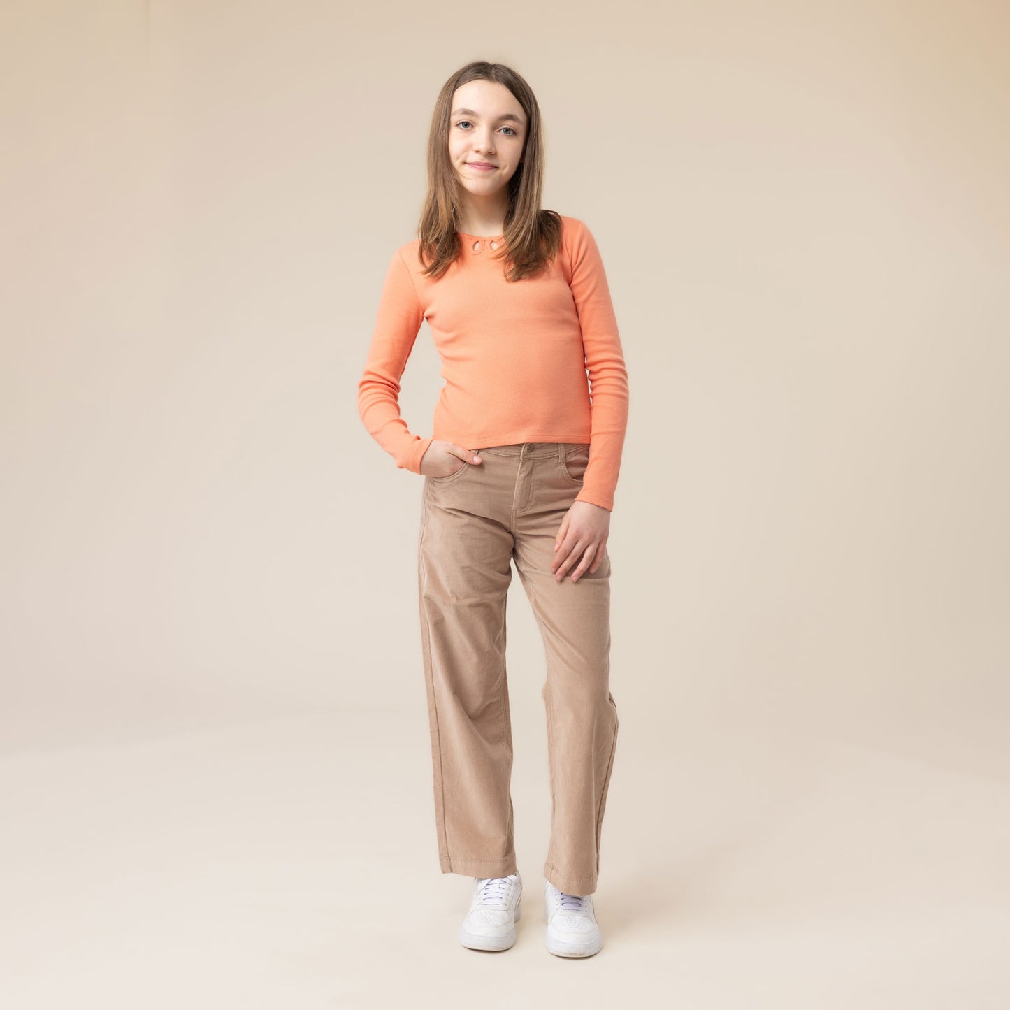 T-shirt à manches longues  Filles Corail