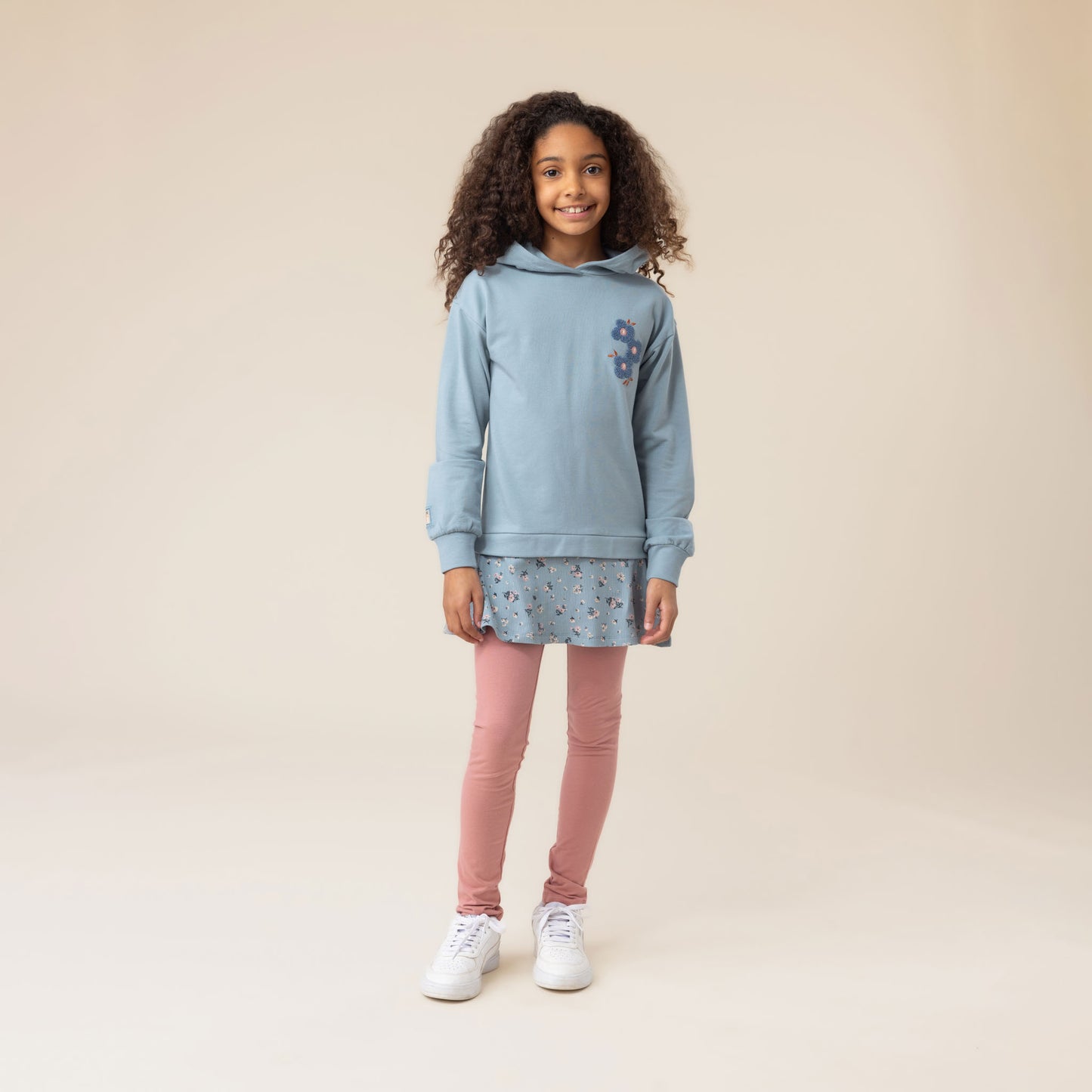 Tunique à capuchon  Filles Bleu_Pale
