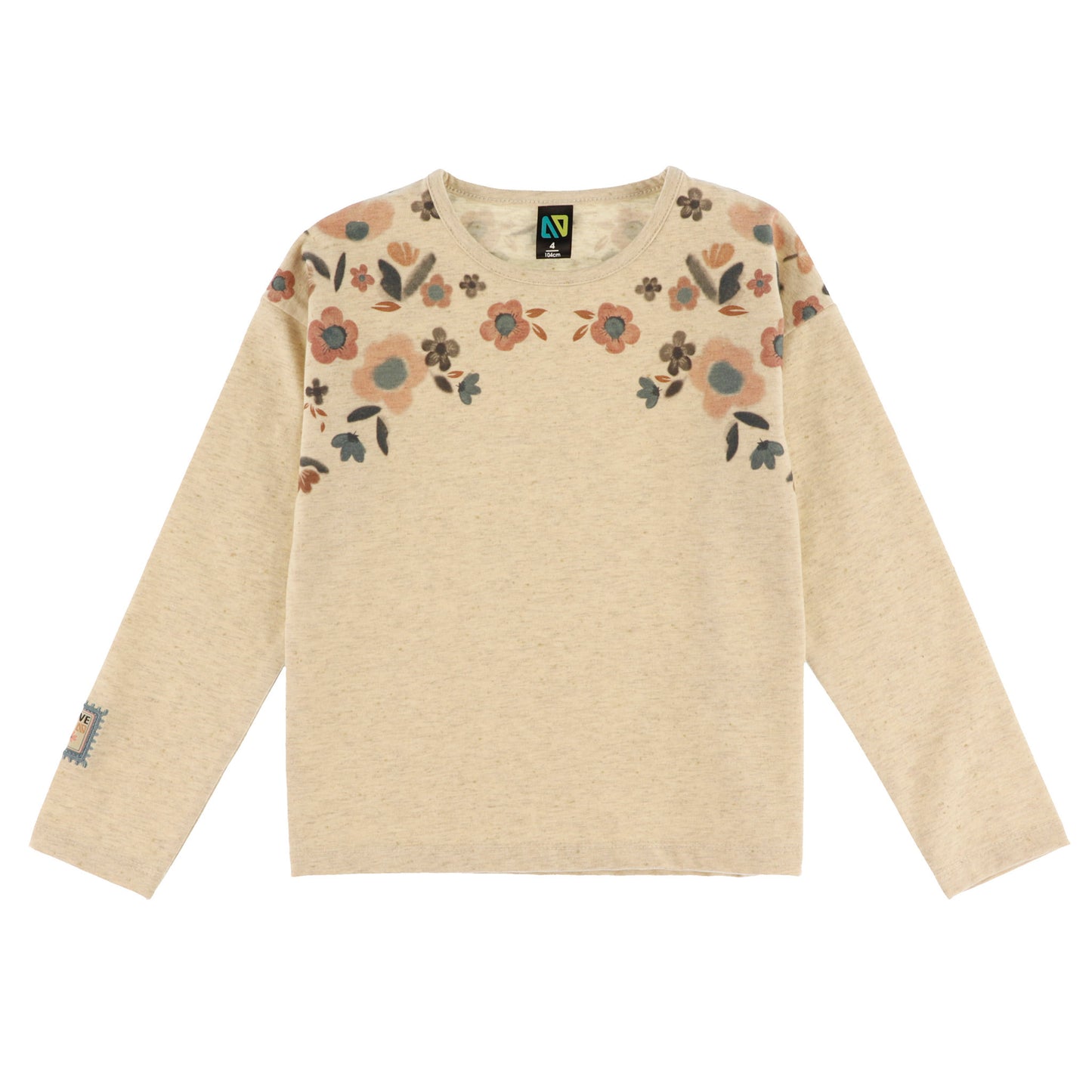 T-shirt à manches longues  Filles Beige