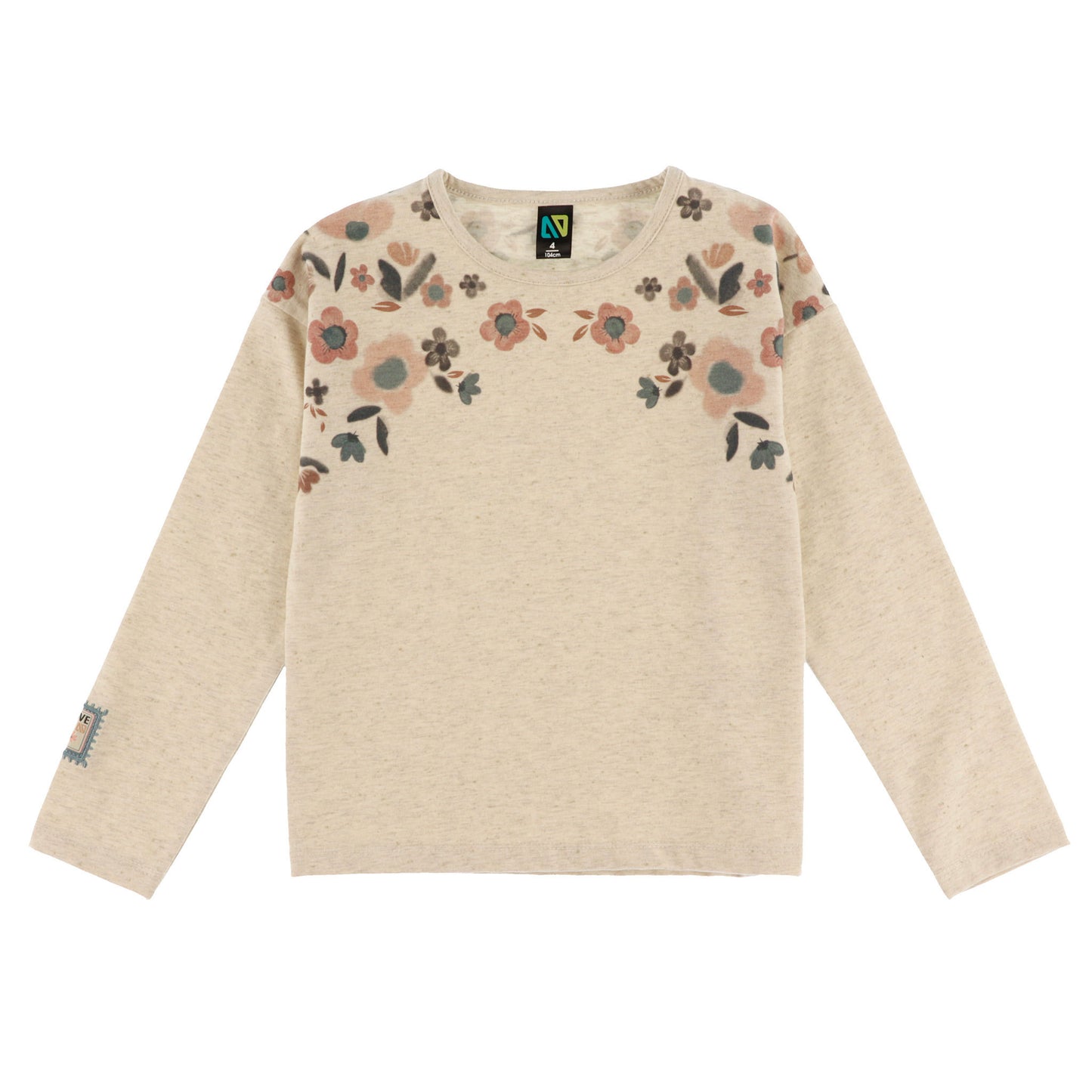 T-shirt à manches longues  Filles Beige